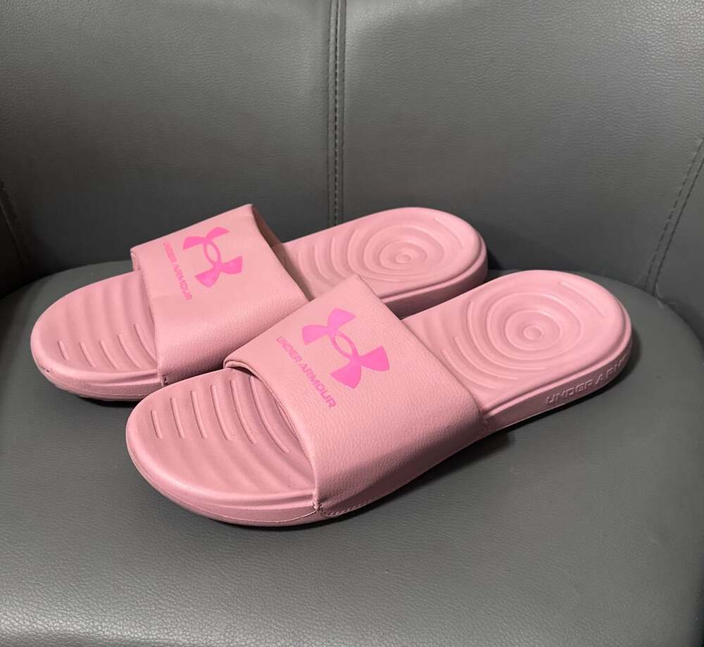 Under Armour Ansa Graphic Pink Slides Sandals Women's Size 10